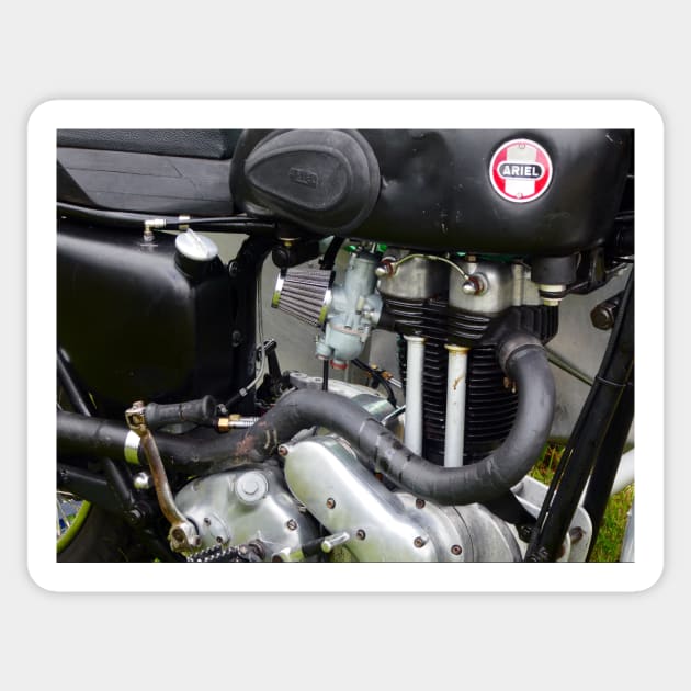 Ariel NG 350 wartime motorbike engine. Classic Motorcycles Sticker by JonDelorme